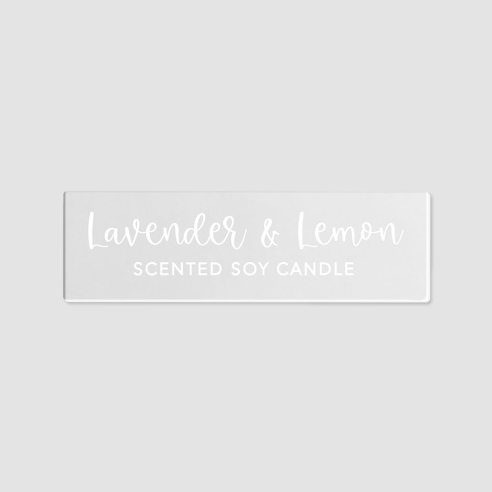Personalised Candle Label - 50 adet 45x15mm Kişiselleştirilmiş Özel Mum