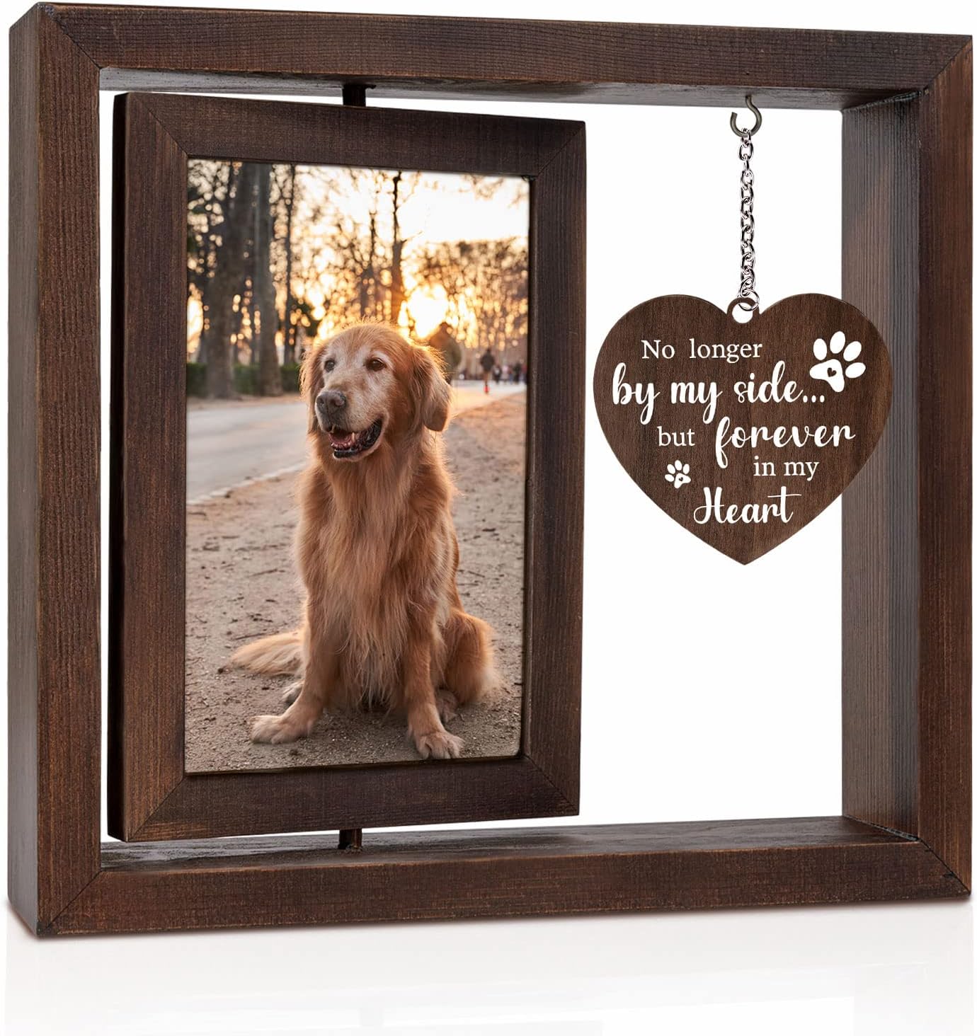 Engraved Wood Frame - Köpek Kedi İçin Ahşap 4x6 Resim