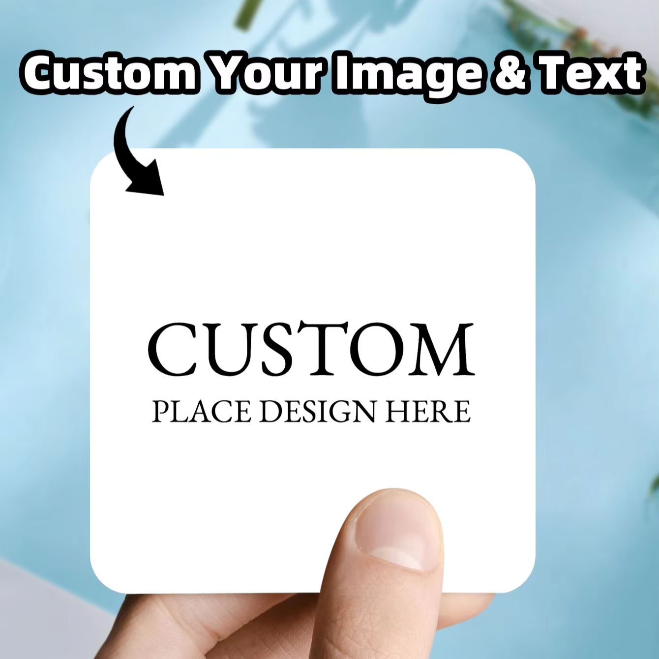 Personalised Candle Label - 1-100 adet özel kişiselleştirilmiş kare su
