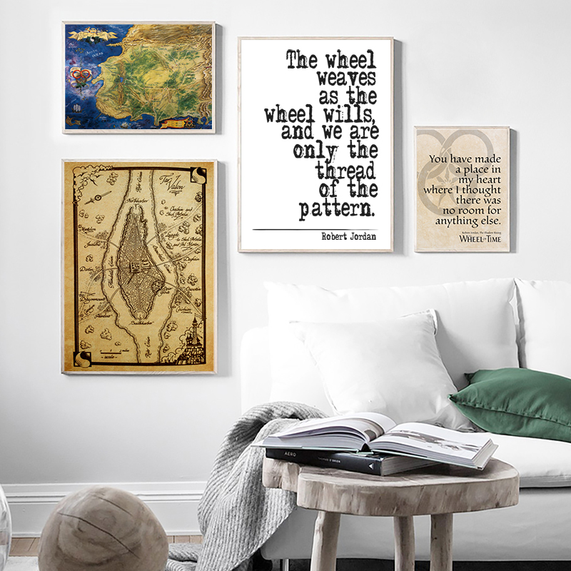 Custom Star Map - Zaman Çarkı Haritası Posteri Baskılar Westlands