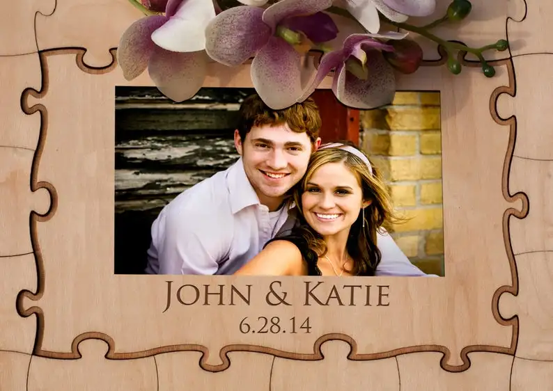 Custom Photo Book - Özel Ahşap fotoğraf Bulmaca Ziyaretçi Defteri,