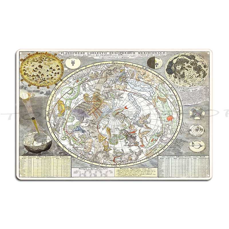 Güney Yıldızlı Gökyüzünün Yıld - Custom Star Map incelemesi ve fiyatı