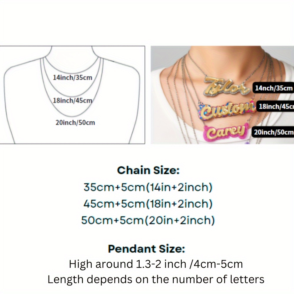 Kişiye özel çift katmanlı akri - Name Necklace Custom incelemesi ve fiyatı
