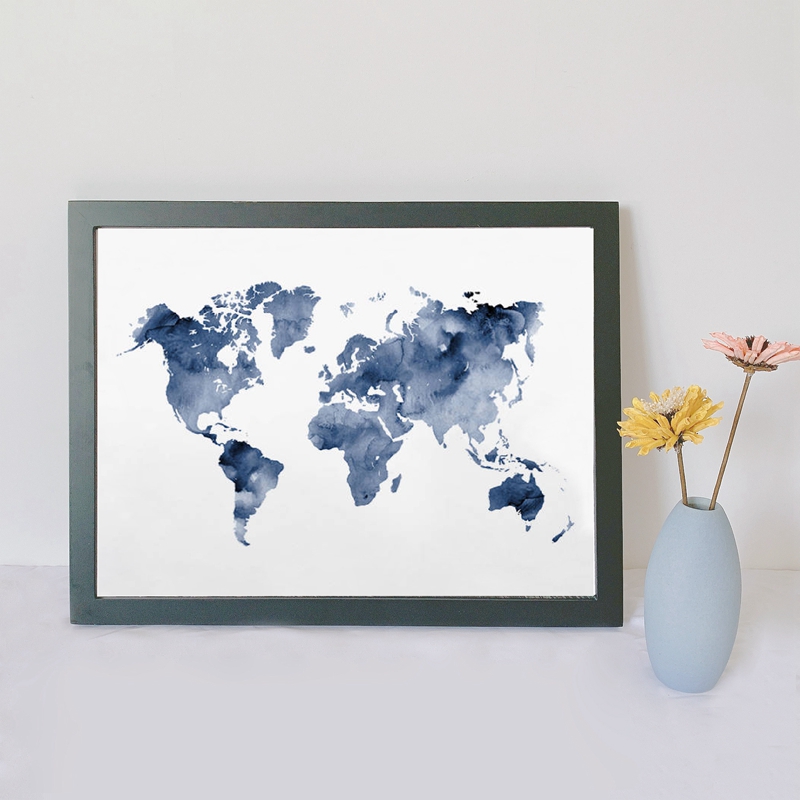Mavi dünya haritası baskı dona - Custom Star Map incelemesi ve fiyatı