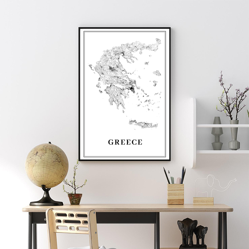 Yunanistan yol haritası poster - Custom Star Map incelemesi ve fiyatı