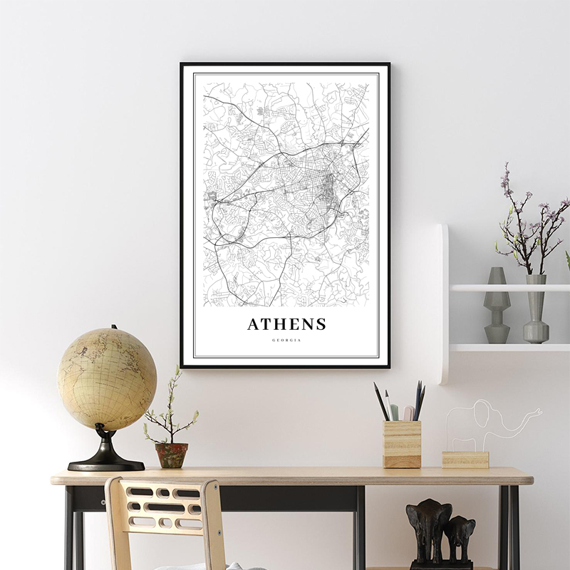 Yunanistan yol haritası poster - Custom Star Map incelemesi ve fiyatı
