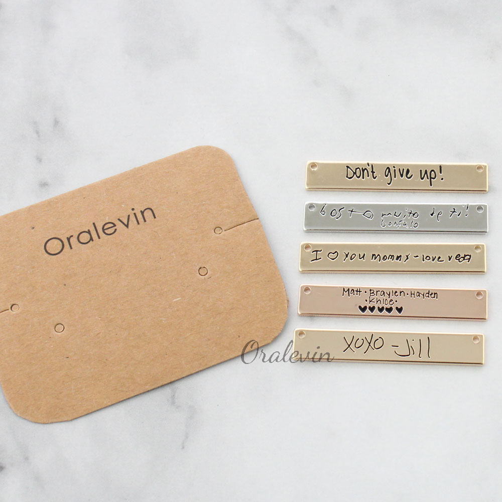 Kişiselleştirilmiş özel gerçek - Handwriting Necklace Bar incelemesi ve fiyatı