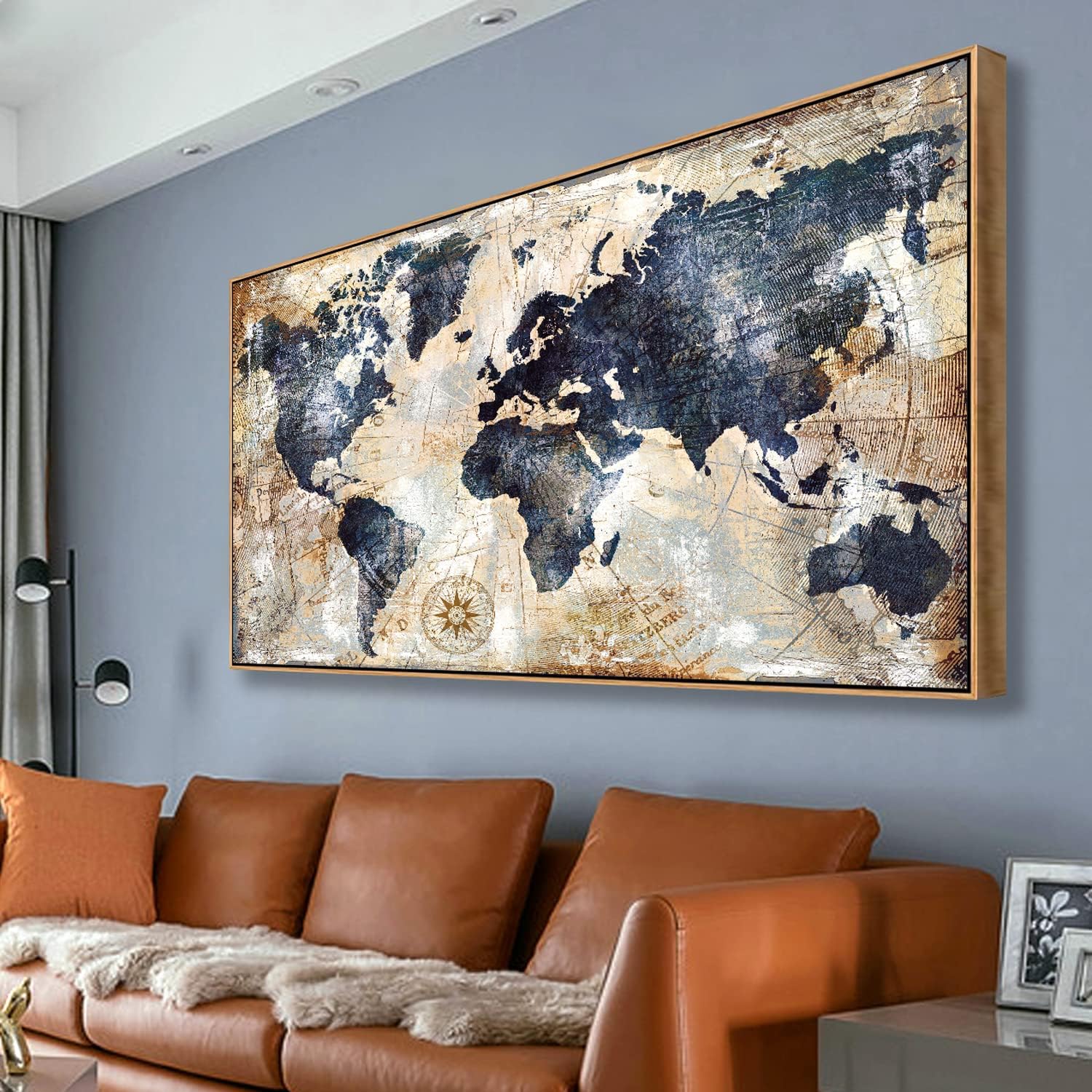 Çerçeveli dünya haritası duvar - Custom Star Map incelemesi ve fiyatı